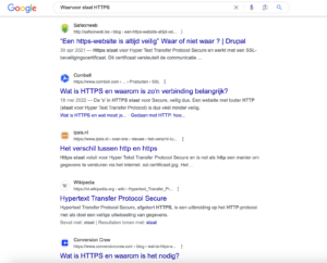 Voorbeeld van Informatieve zoekintentie