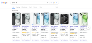 Voorbeeld transactionele zoekintentie